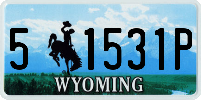 WY license plate 51531P