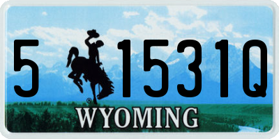 WY license plate 51531Q
