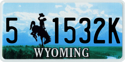 WY license plate 51532K