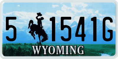WY license plate 51541G