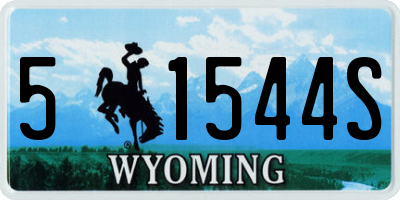 WY license plate 51544S