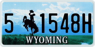 WY license plate 51548H