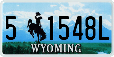 WY license plate 51548L