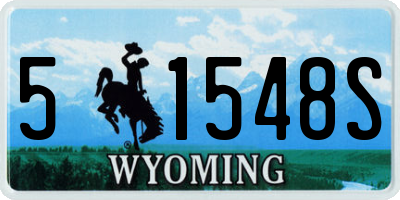WY license plate 51548S