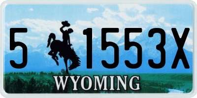 WY license plate 51553X
