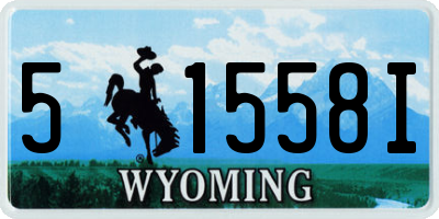 WY license plate 51558I