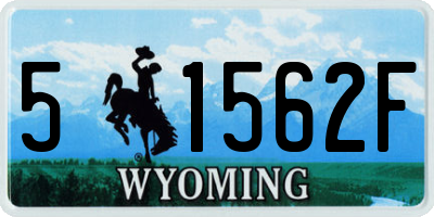 WY license plate 51562F