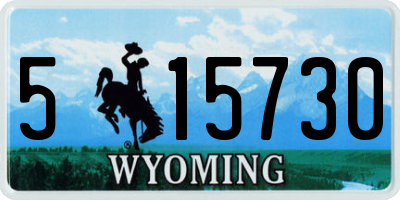 WY license plate 515730