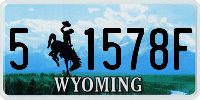 WY license plate 51578F