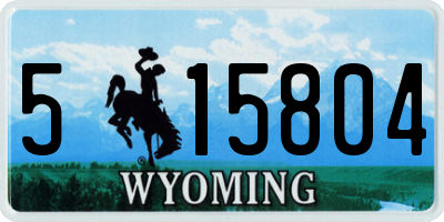 WY license plate 515804