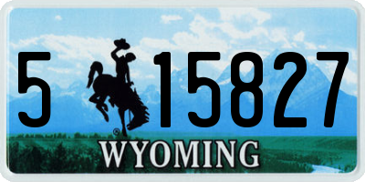 WY license plate 515827