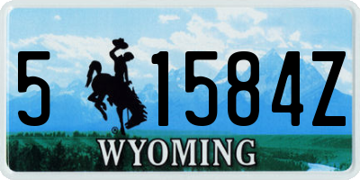 WY license plate 51584Z