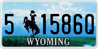 WY license plate 51586Q