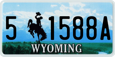 WY license plate 51588A