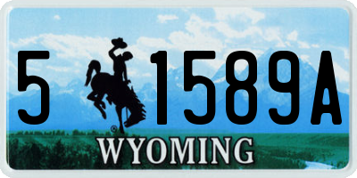 WY license plate 51589A