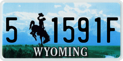 WY license plate 51591F