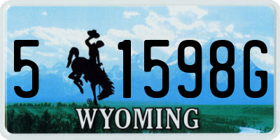 WY license plate 51598G