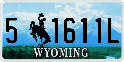 WY license plate 51611L