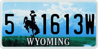 WY license plate 51613W