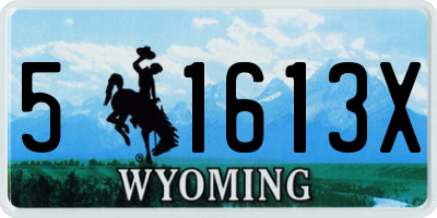 WY license plate 51613X
