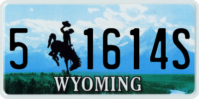 WY license plate 51614S