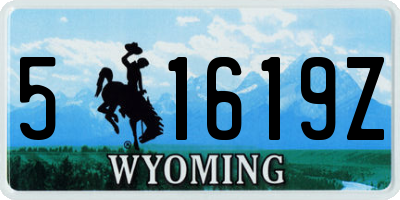 WY license plate 51619Z