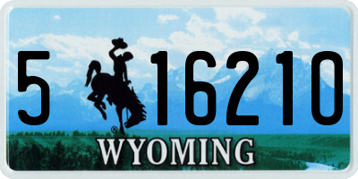 WY license plate 51621O