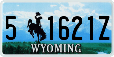 WY license plate 51621Z