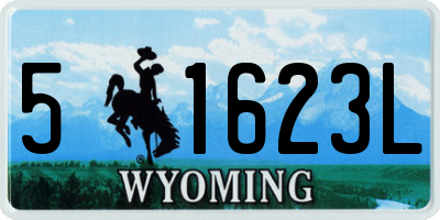 WY license plate 51623L