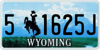 WY license plate 51625J