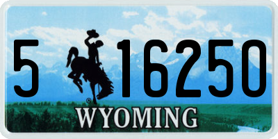 WY license plate 51625O