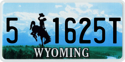 WY license plate 51625T