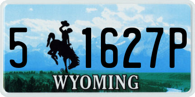 WY license plate 51627P