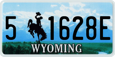 WY license plate 51628E
