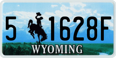 WY license plate 51628F