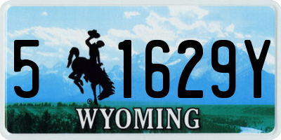 WY license plate 51629Y