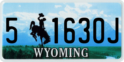 WY license plate 51630J