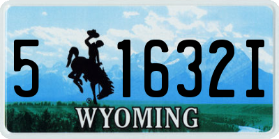 WY license plate 51632I