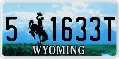 WY license plate 51633T