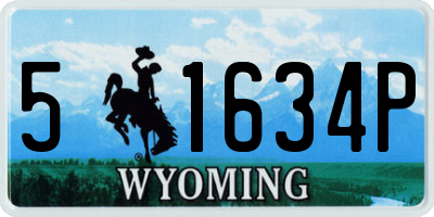 WY license plate 51634P