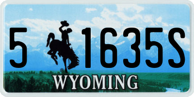 WY license plate 51635S