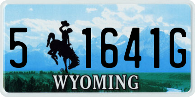 WY license plate 51641G