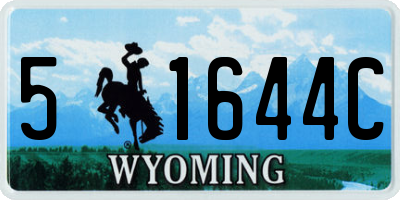 WY license plate 51644C