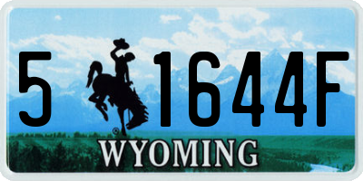 WY license plate 51644F
