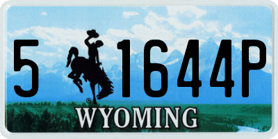 WY license plate 51644P