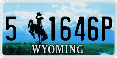 WY license plate 51646P