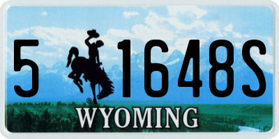 WY license plate 51648S