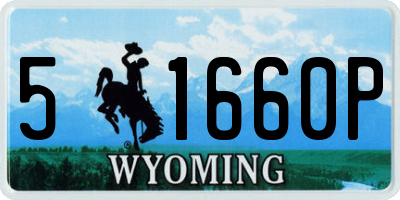 WY license plate 51660P