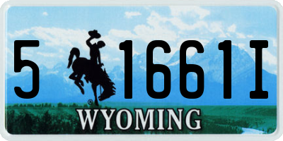 WY license plate 51661I