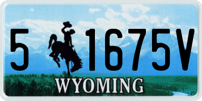 WY license plate 51675V